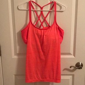 Athleta Energize Orange Yoga Strappy Tank